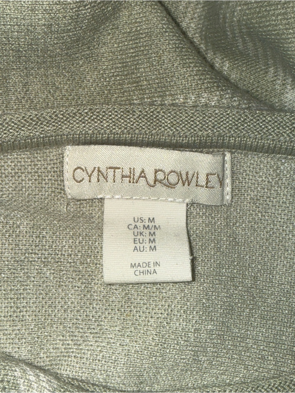 Cynthia Rowley Sage and White Plaid Crewneck Sweater - Picture 7 of 8